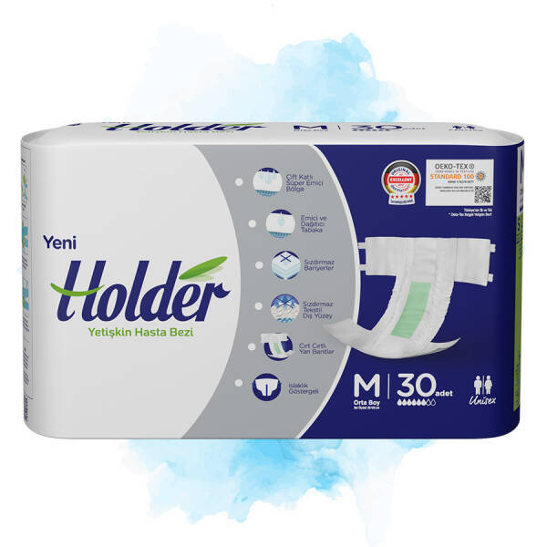 Holder Medium Yetişkin Hasta Bezi - 30 Adet - 1