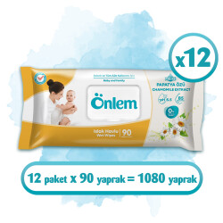 Önlem Papatyalı Islak Havlu 90x12 Adet - 1